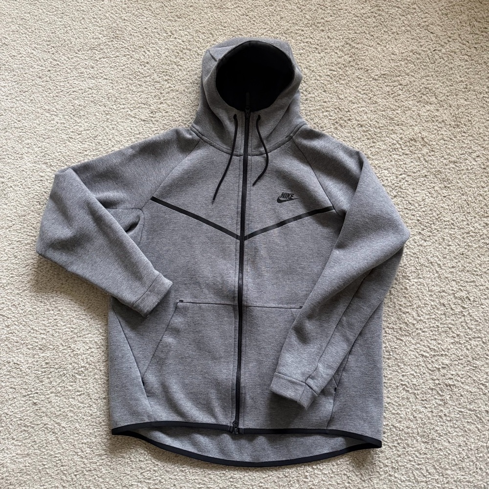 Nike Gray Tech Fleece zip up hoodie